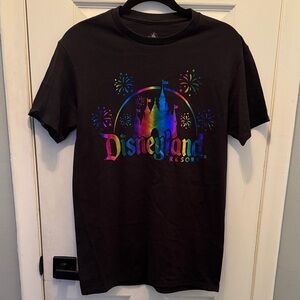 Disney Black T-Shirt with Rainbow Design